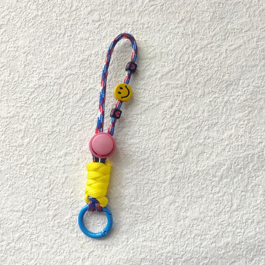 Smiling Face Cartoon Doll Lanyard Keychain - Child's Clothing, Pencil Case, Phone & Camera Strap Ornament