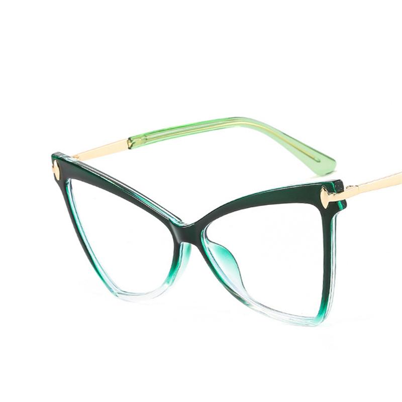 Cat Eye Oversized Glasses Frame TR90 Glasses Personality Fashion Butterfly Computer Glasses Triangle Eyewear
