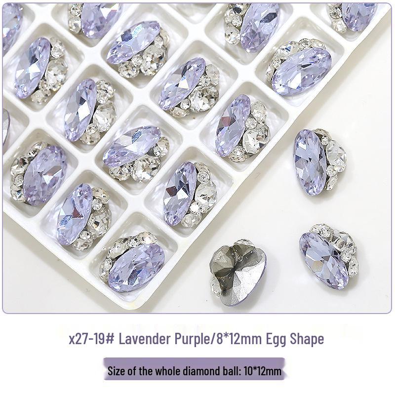 Flash K9 6mm Fat Square Rhinestones for Nail Art - Multi-faceted, No Base Holder, Wearable Nail Accessories