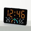 Wall-mounted Electronic Wall Clock Multi-functional Temperature Digital LED Clocks Calendar Date Display Table Clock for Bedroom