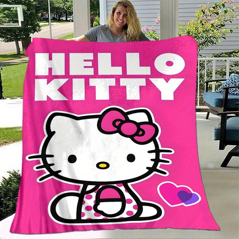 1pc. Hello Kitty Cute Cartoon Pink Blanket - Perfect for Home, Office, Outdoor Use, Gift Idea, Suitable for All Seasonsz041723