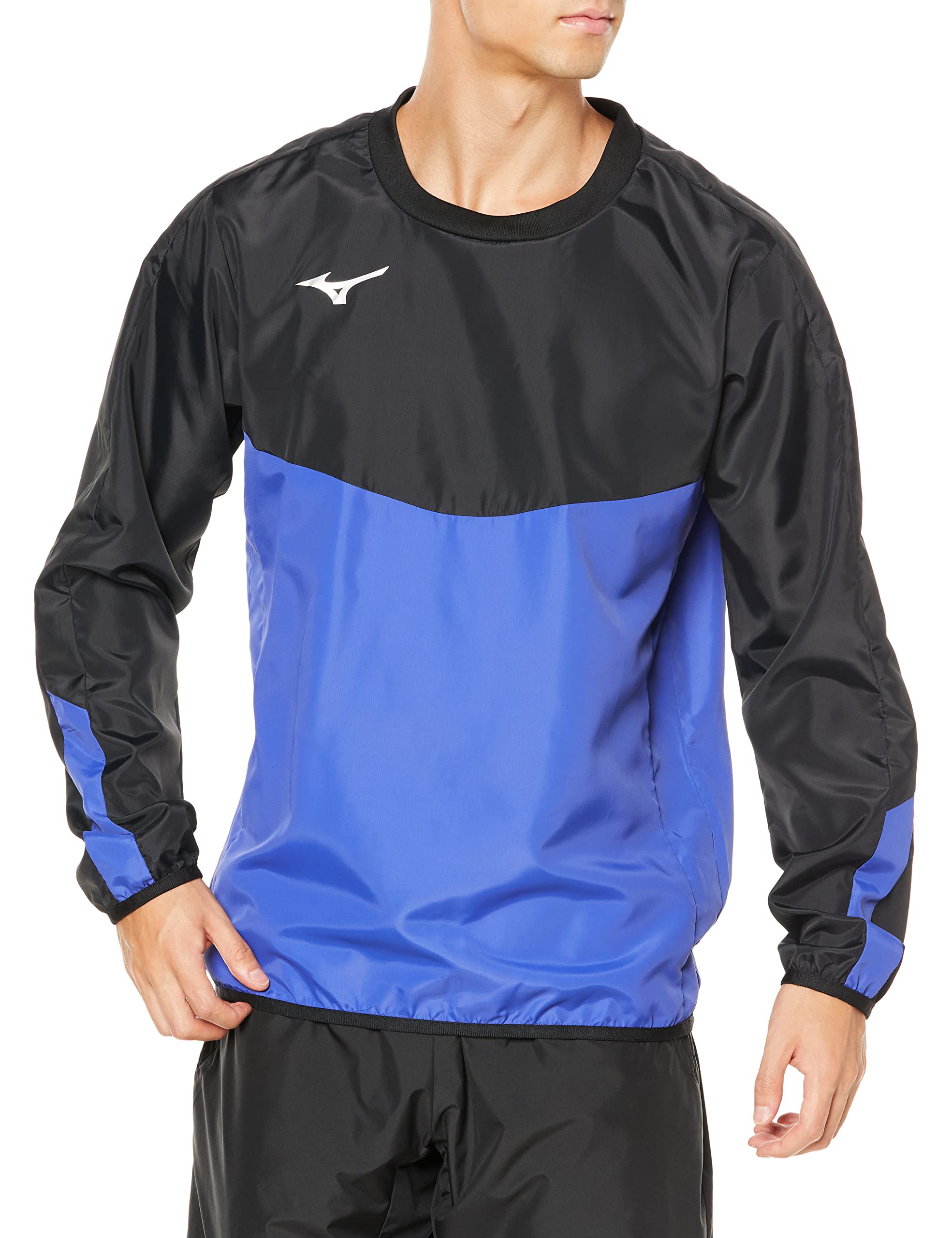 

Mizuno Soccer Piste Black x Surf Size L Wear, Shirt, Unlined, Water-Repellent, P2ME2G50, Blue,