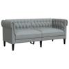 2 Piece Sofa Set Light Grey Fabric