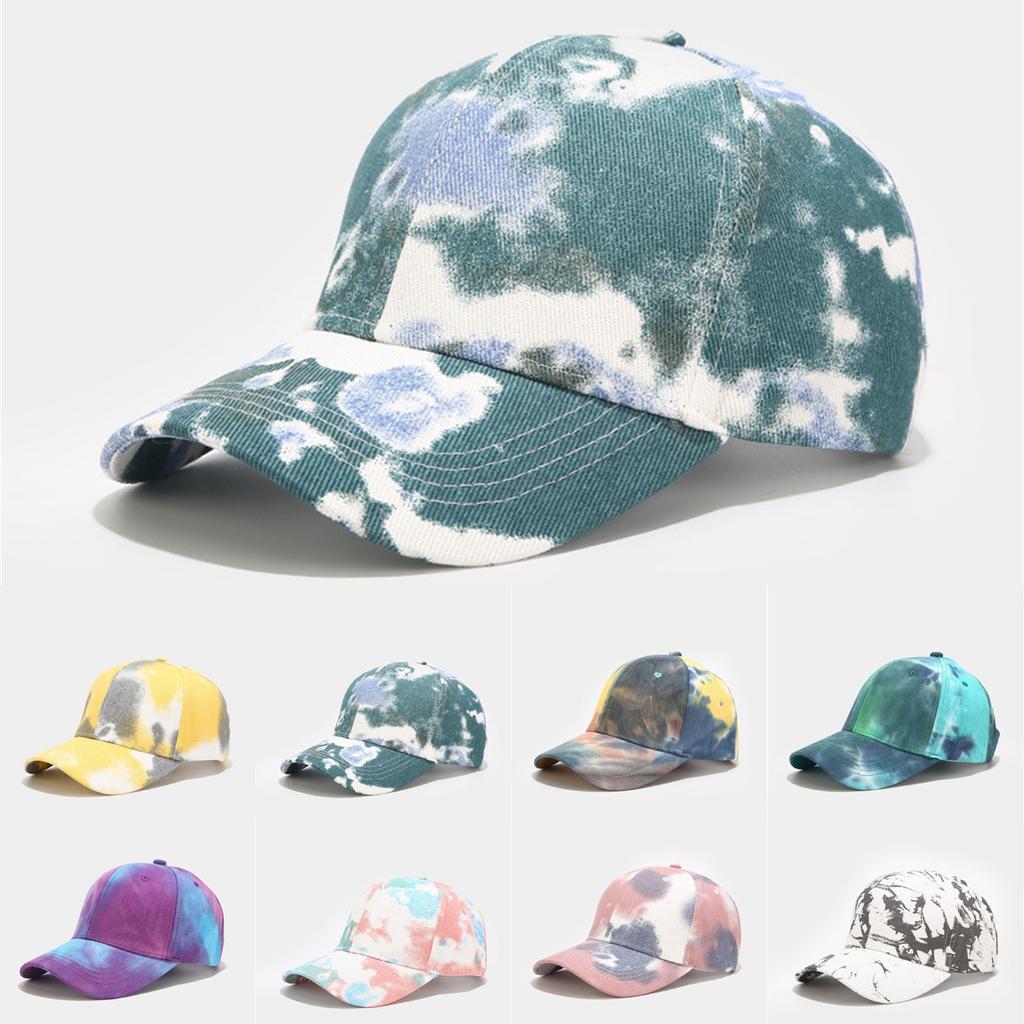 Fashion Women Men Adjustable Colorblock Tie-dye Baseball Cap Hat Cap Shade