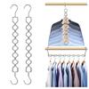 Pacote com 2 Cabides Economizadores de Espaço Para Roupas, Cabide Mágico Dobrável Economizador de Espaço Para Roupas Organizador de Cabide de Metal Com Gancho Giratório de 360°