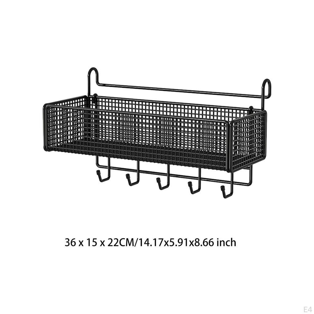 Desk Hanging Basket for Easy Organization, Wire Mesh Storage Solution