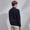 Kemeng Boka Men's 100% Cashmere Half-High Collar Cardigan