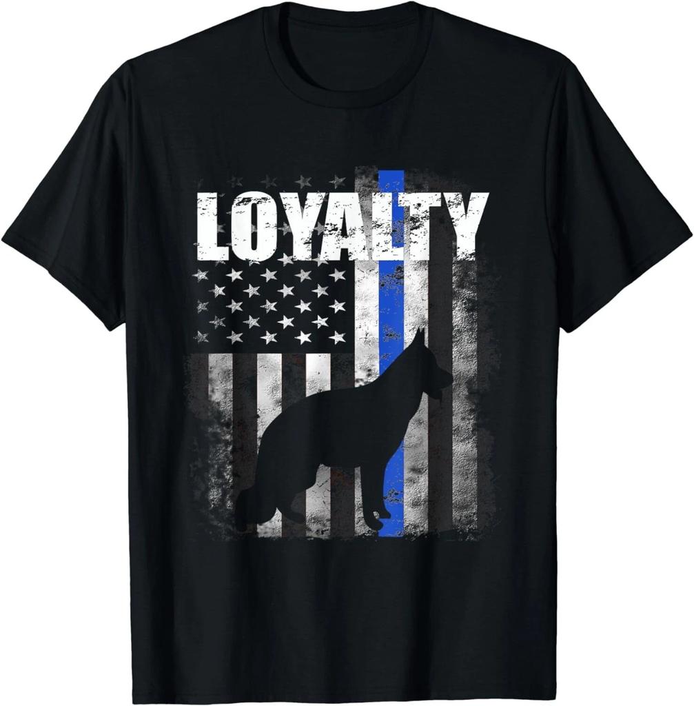 Police K9 Shirt - K9 Unit Dog Loyalty Thin Blue Line Flag Gift Unisex T-Shirt