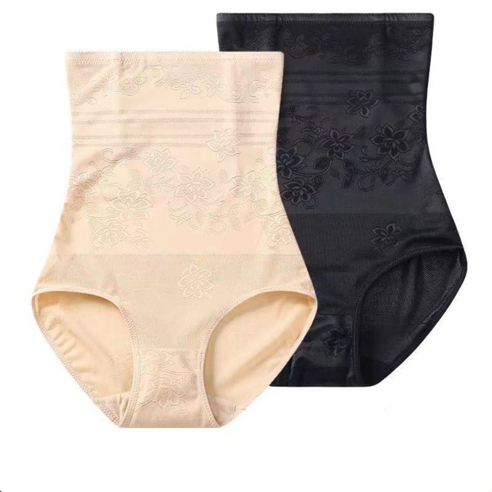 Mesh Flower Butt Lifter Briefs High Waist Seamless Panties Underpants Postpartum Body Shaper  Lady