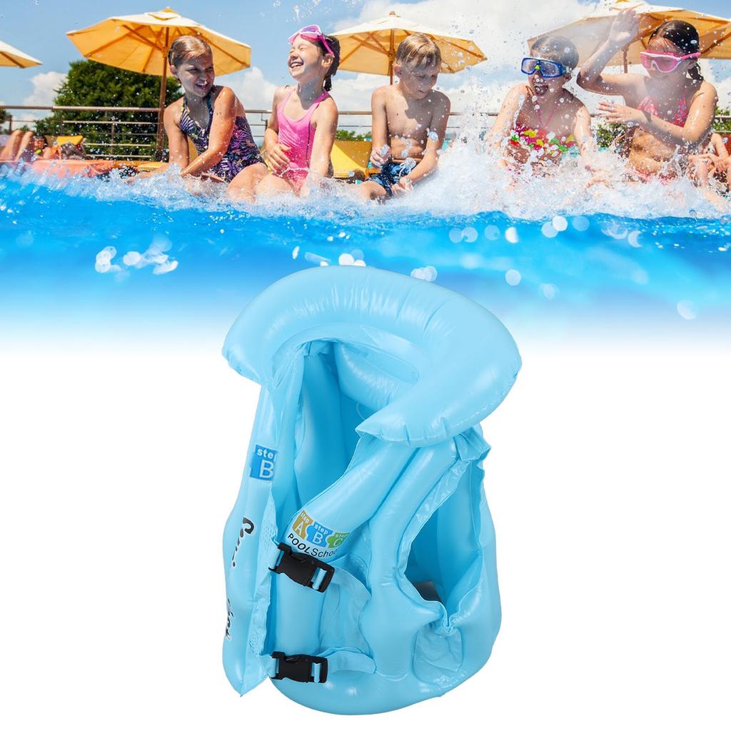 Toddler Inflatable Swim Suit Quick Release Buckle Children Kids Swimming Vest for 3‑8 Years Old