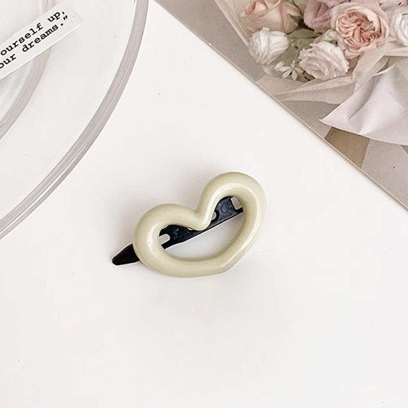 10pcs Love Morandi Hair Clip New Women's Side Broken Hair Clip Children's Seamless Duck Mouth Clip with Forehead Bangs Clip