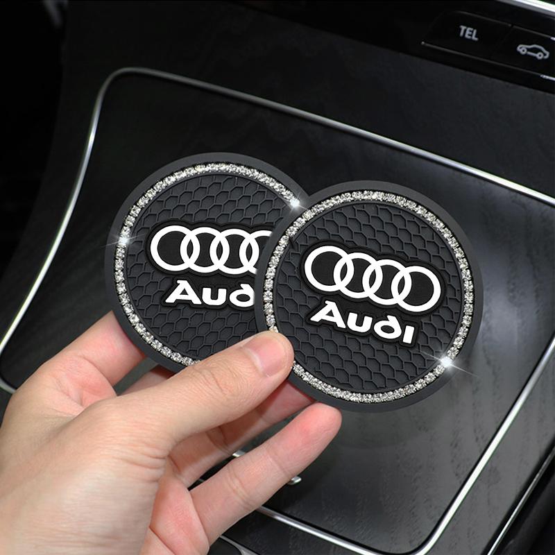 Car Coaster Water Cup Bottle Holder Diamond Non-Slip Mat Decoration For Audi A1 A2 A3 A4 A5 A6 A7 A8 Q1 Q2 Q3 Q4 Q5 Q6 Q7 Q8 B5 B6 B7 B8 C5 C6 C7