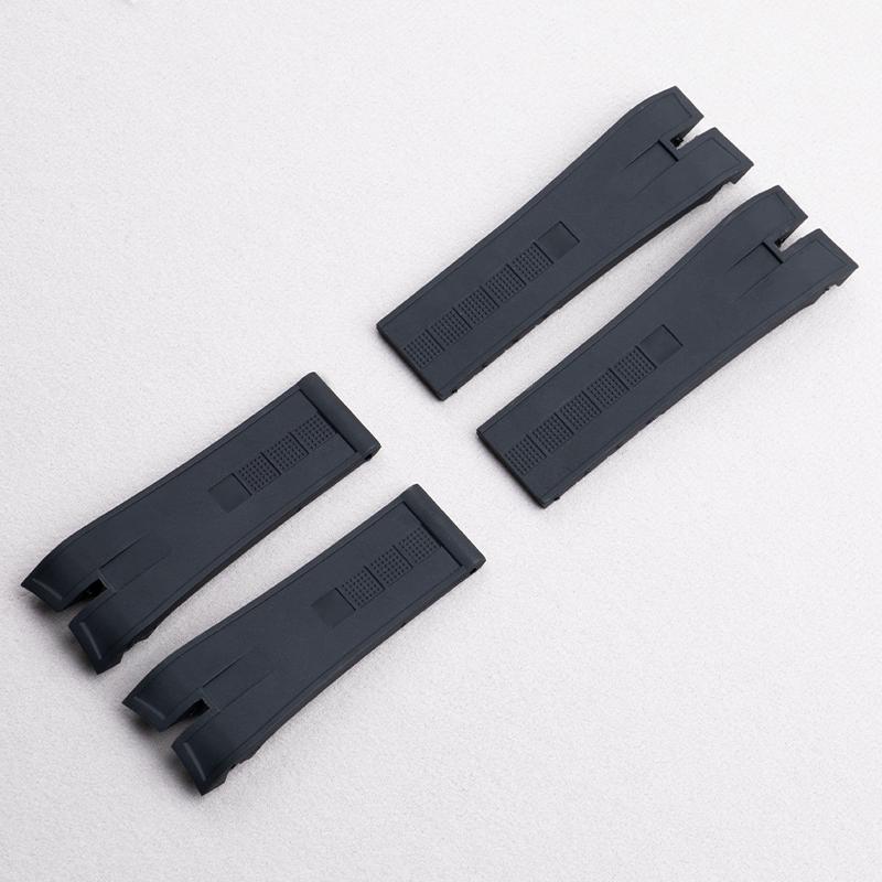 26.5mm Watch Band Accessories Black Nature Rubber Silicone Watchband  For Roger Strap For Dubuis For Easy Diver Wristband