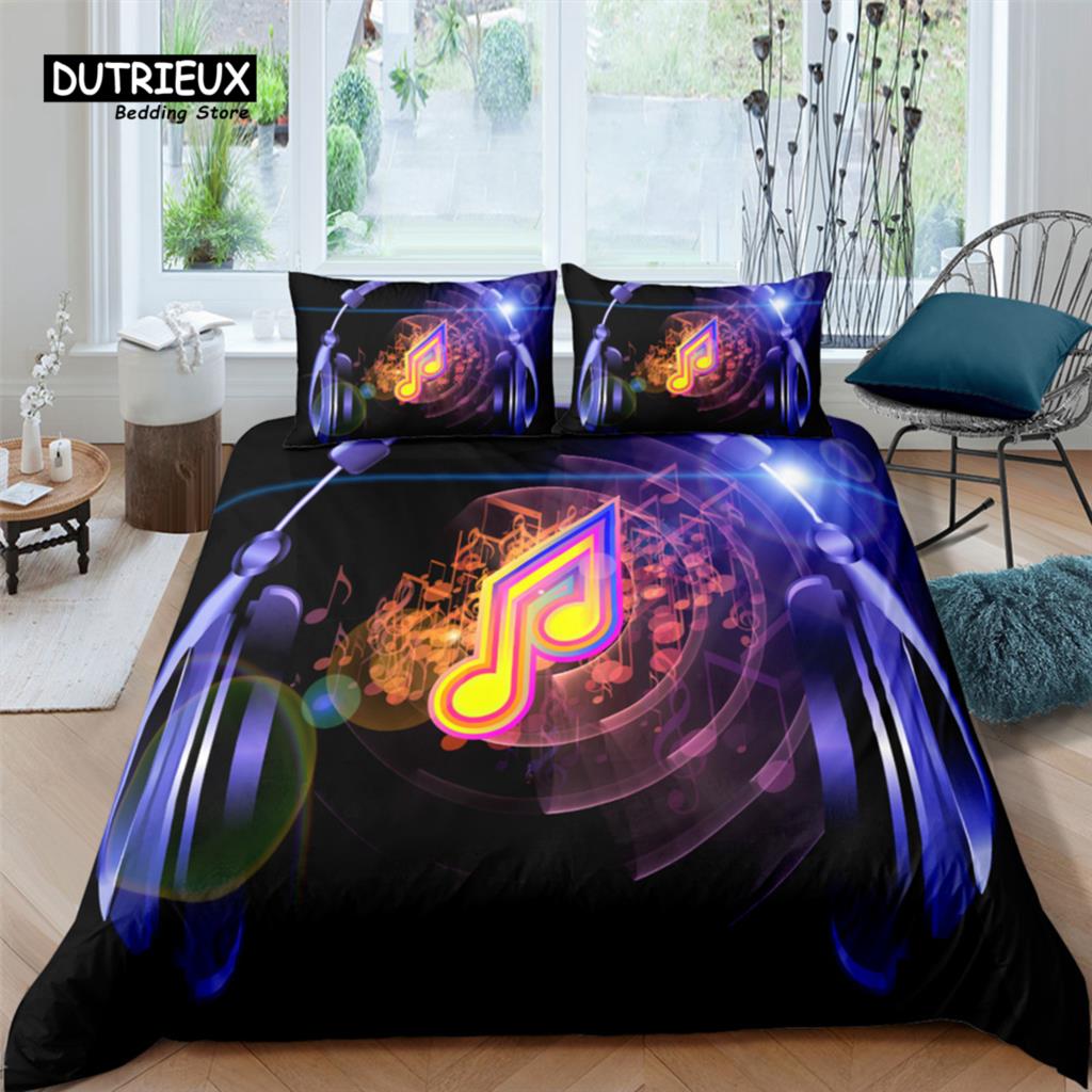 Home Living Luxury 3D Color Notes Print 2/3Pcs Comfortable Duvet Cover PillowCase Bedding Sets Kids Queen and King EU/US/AU Size
