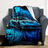 Blue Car Flannel Blanket Throw Blanket Soft Warm Sofa Bed Camping Car Home Decor Unique Christmas Gift C9301648