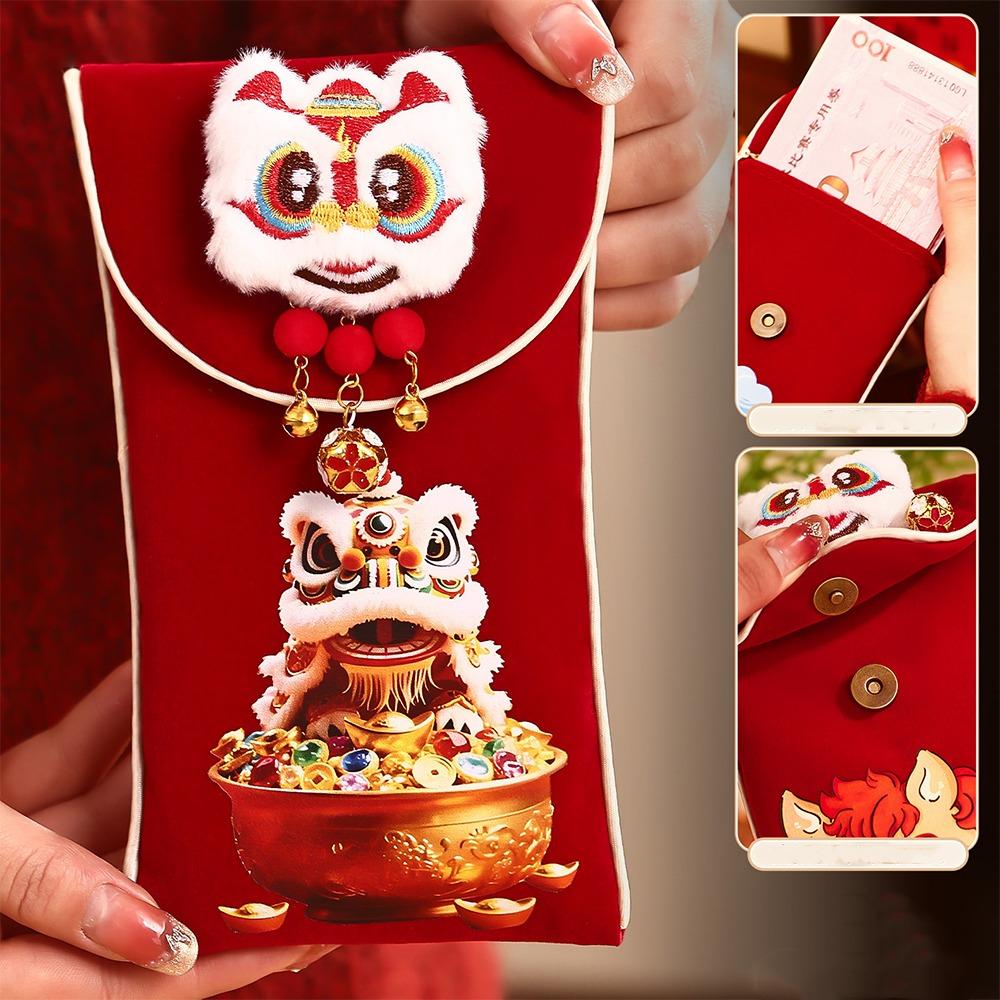 Chinese Style New Year Money Envelopes 2026 Horse Year Lucky Money Bag Money Pocket Kids Gift