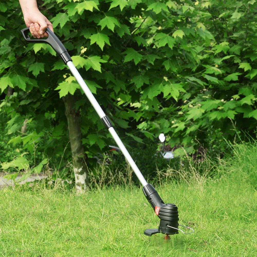 Portable Electric Grass Trimmer Cordless Lawn Mower Telescopic Pole Weed Eater For Garden Pruning Cutter Tools
