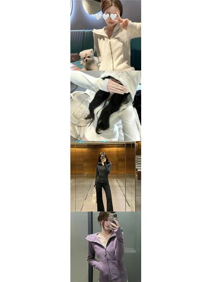 Women's Slim Fit Hooded Zipper Cardigan Jacket - Versatile & Sleek Sports Top