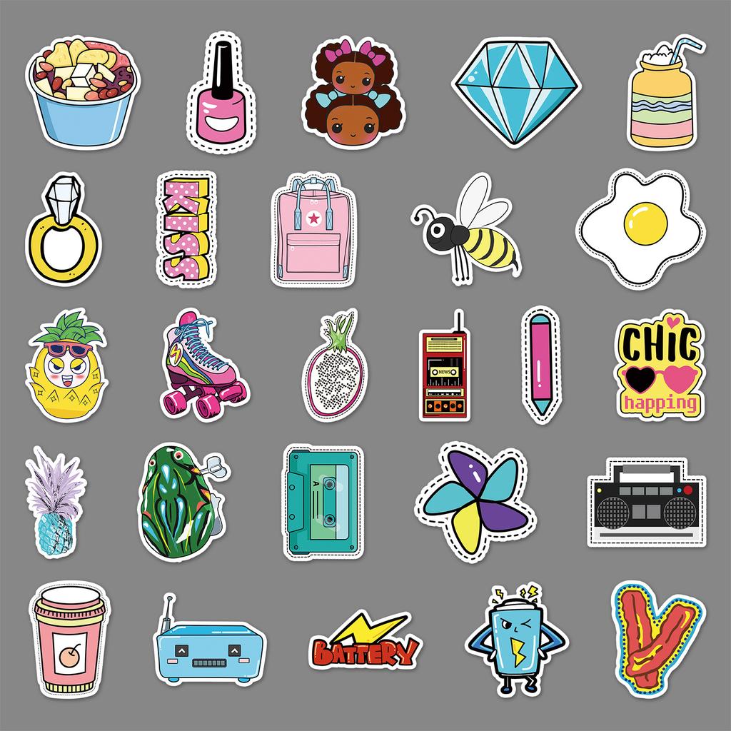 103 VSCO Krähen Aufkleber Personalisierte Grenzüberschreitende Kleine Frische Ins Style Aufkleber DIY Skateboard Gepäck Aufkleber Wasserdicht