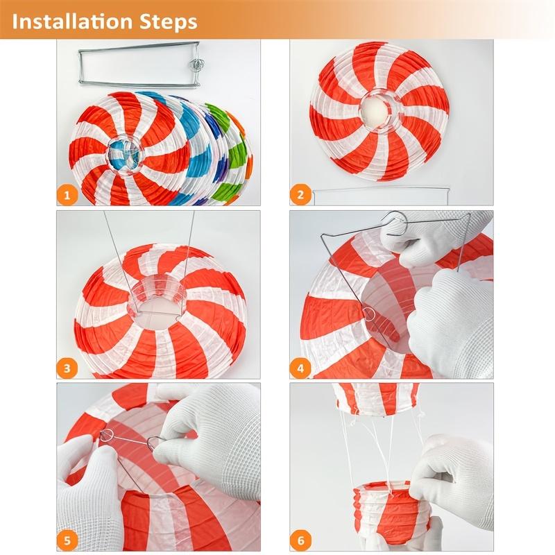 10-Pack Wedding Birthday Decor Hot Air Balloon Paper Lantern Christmas Festival Bar Decor Craft DIY Hanging Air Balloon Lantern