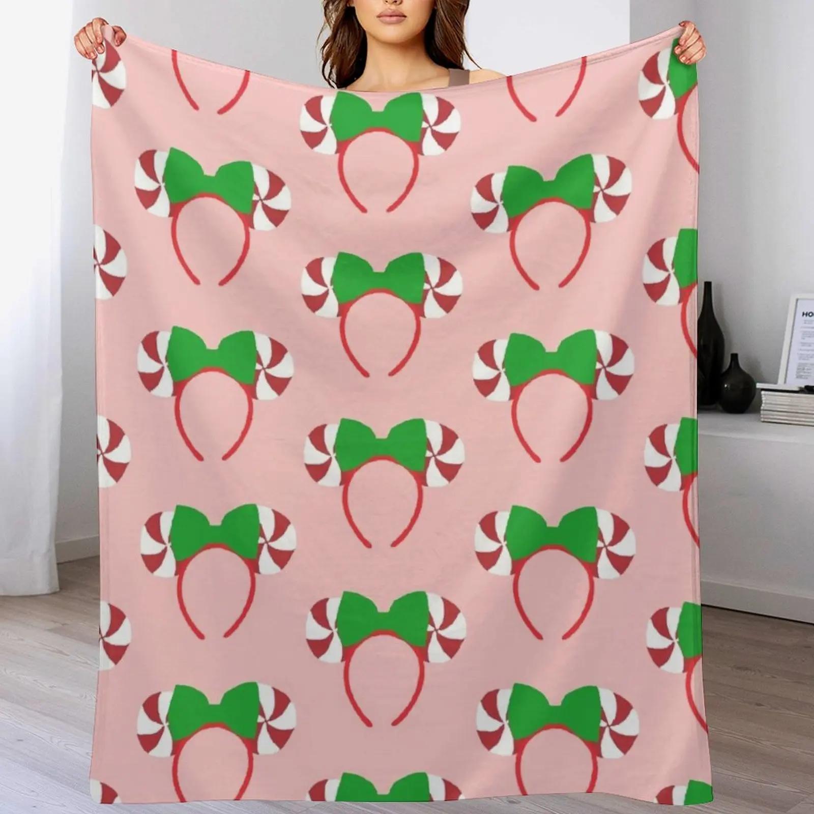 

christmas peppermint ears Throw Blanket Soft Bedroom Blanket for Night Sleeping 102x76cm(40x30in)