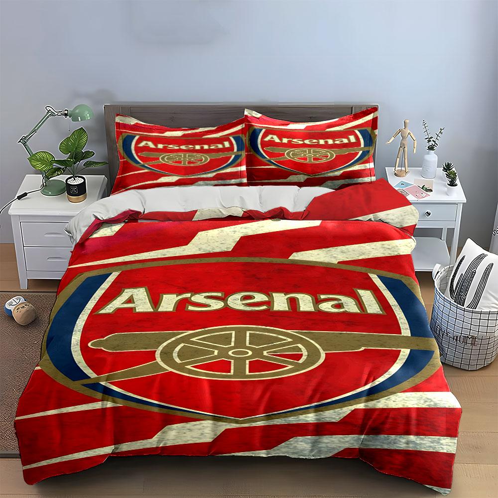 Arsenal-Logo mit Kanone. Bettwäsche-Sets Bettbezug-Sets Bettbezüge Kissenbezüge(1* Bettbezug 2* Kissenbezüge ohne Bettdecke)