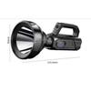 Portable Flashlight with LED Bulb Searchlight Big Beam Long-Range Flashlight USB Rechargeable Led Outdoor Flashlight Lantern