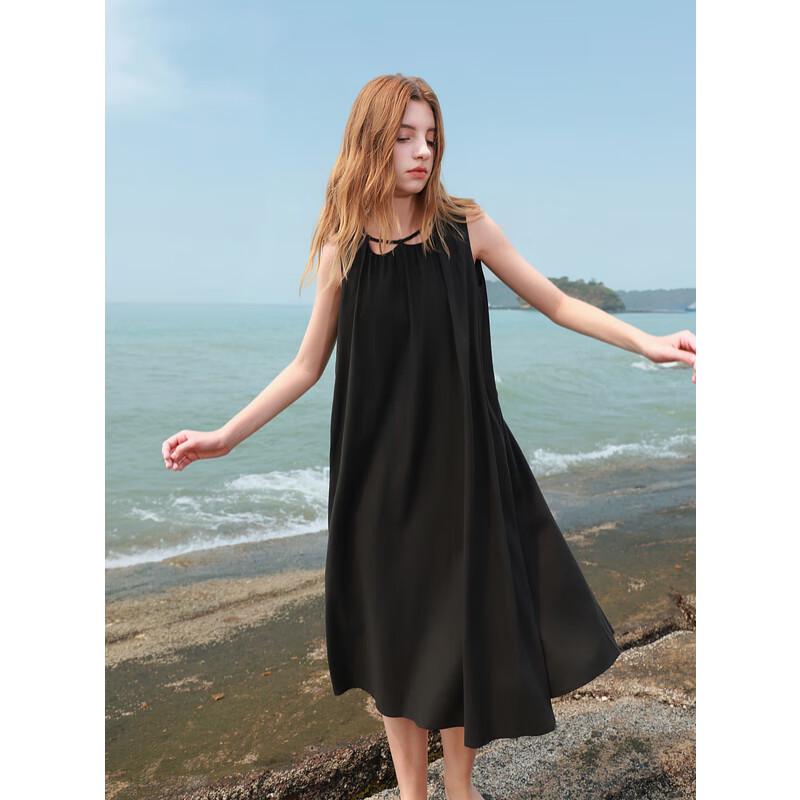 

Sancai 2025 Summer Lyocell Blend A-Line Tank Midi Dress L