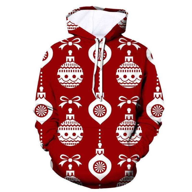2026 Cross-border 3D Hot Digital Printed Women's Sweater Christmas Hooded Sweater Hot Sale Women's Clothing