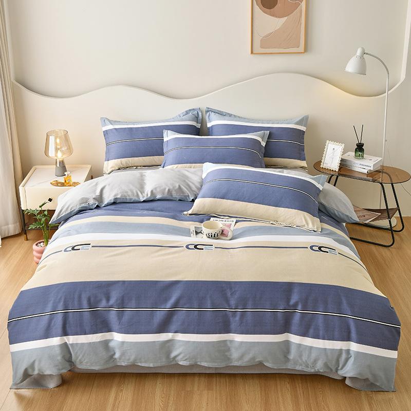 Μικρό Φρέσκο Βαμβακερό Καθαρό Βαμβάκι τεσσάρων τεμαχίων κοιτώνα Παπλωματοθήκη τριών τεμαχίων