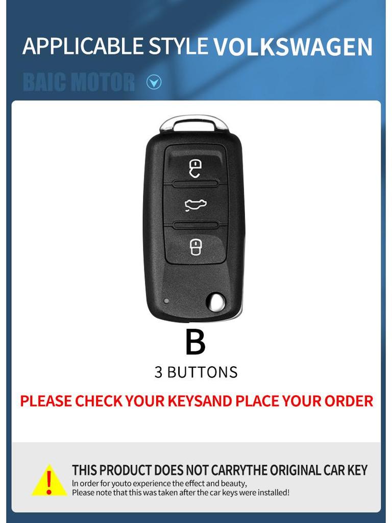 Volkswagen Key Case for Sagitar, Bora, Tiguan, Tayron, Passat, Jetta, Lavida, and Lingdu Models