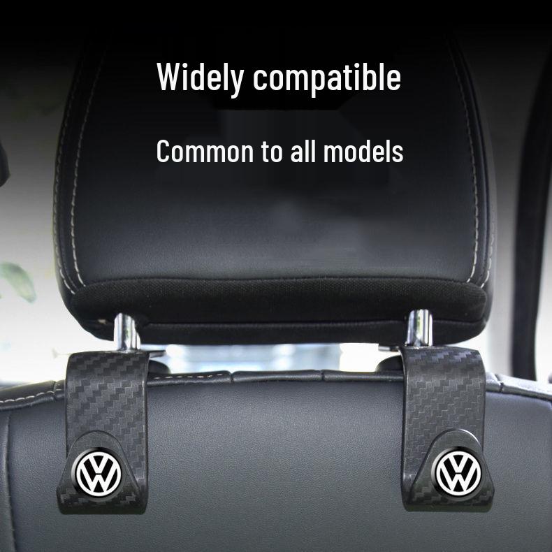 Car Seat Hidden Hooks with Carbon Fiber Texture