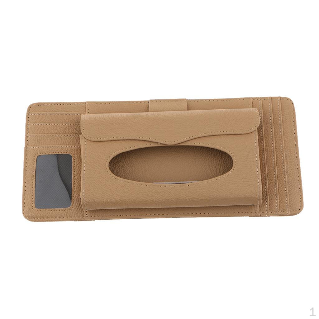 3 In 1 Discs Pouch Bag Cards Storage Case and Tissue Box Wallets Car Sunshade Visor easy to use