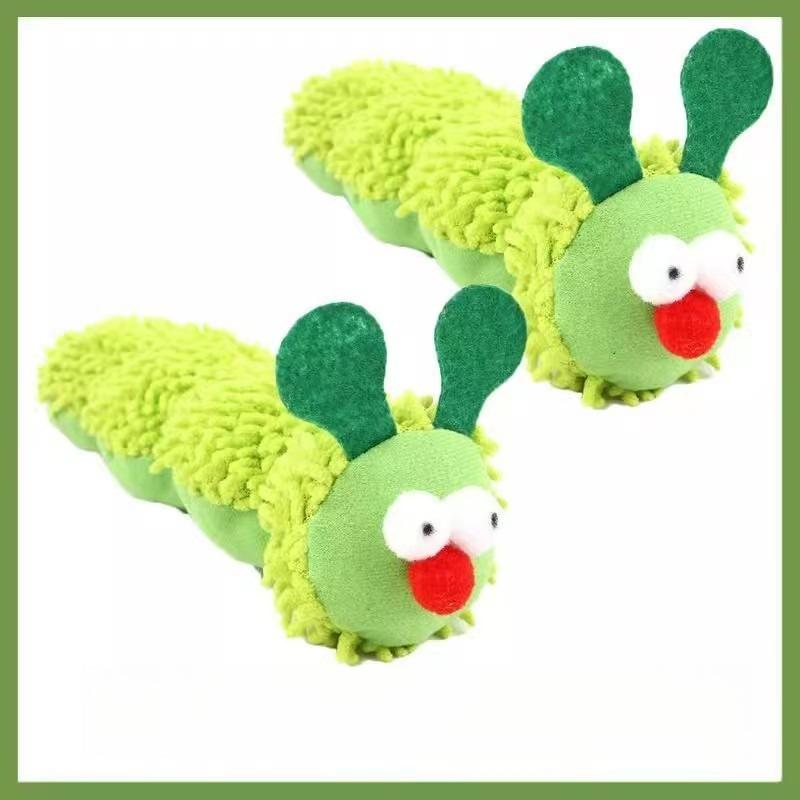 Cat Toy with Gall Caterpillar Stuffed Toy Scratch Bite Resistant Stuffed Catnip Soft Plush Material Molar Cleaning Kitten Toy