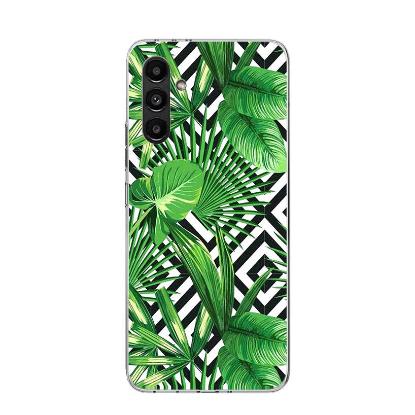 Summer Tropical Plants Green Leaf Phone Case For Samsung Galaxy A16 A26 A36 A56 A15 A14 A13 A55 A54 A53 A35 A34 A33 A25 A24 A23