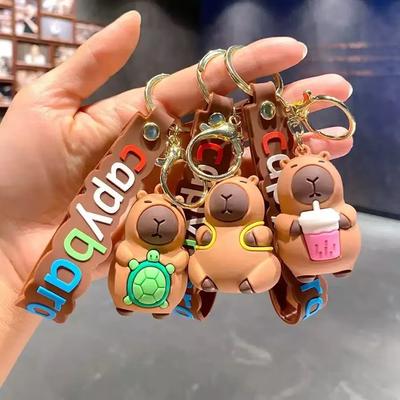 1/3/5PCS Cute Capybara Keychain Cute Animal Key Ring Accessories Suitable for Girls Children Decoration Gift Car Ornaments