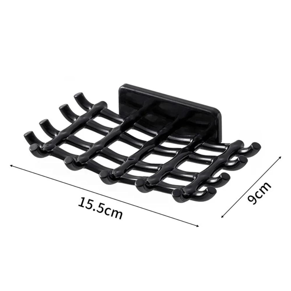 Luxury Wall Mounted Soap Box No Drill Drainage Shelf for Bathroom High End Soap Dish Rack with Hooks soap holder bathroom