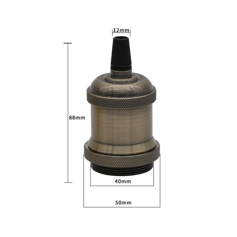 Pendant Lights Vintage Aluminum Edison Bulb Base Retro Industrial Pendant Fittings Lampholders Light Socket E27 Lamp Holder