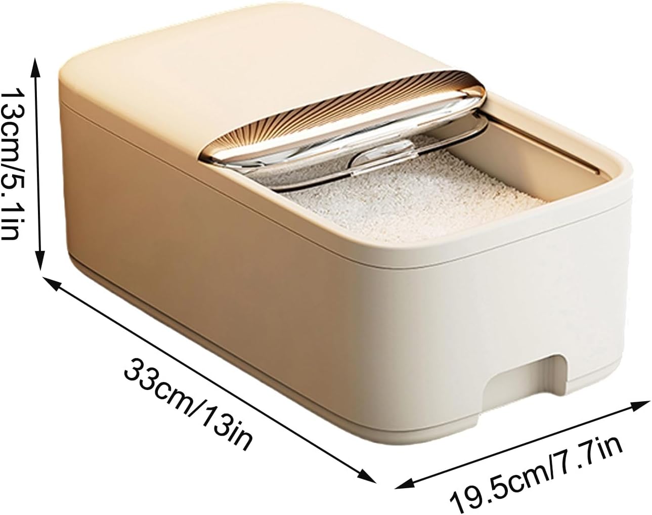 Grain Storage Containers Sealed Rice Containers Large Capacity Sealed Jars with Graduated Measuring Cups for Storing Rice