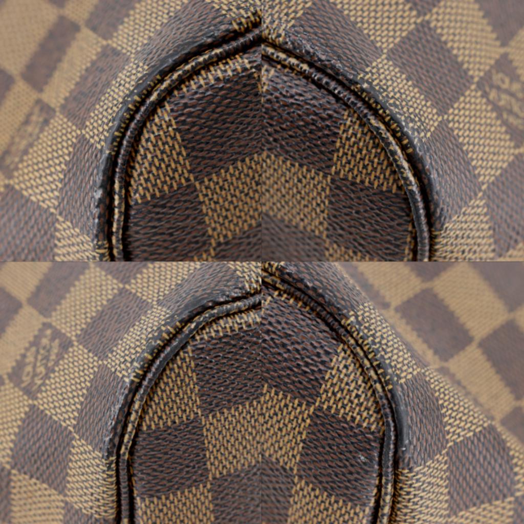 Louis Vuitton Neverfull MM Tote Bag N51105 Brown Damier Canvas Unisex Used
