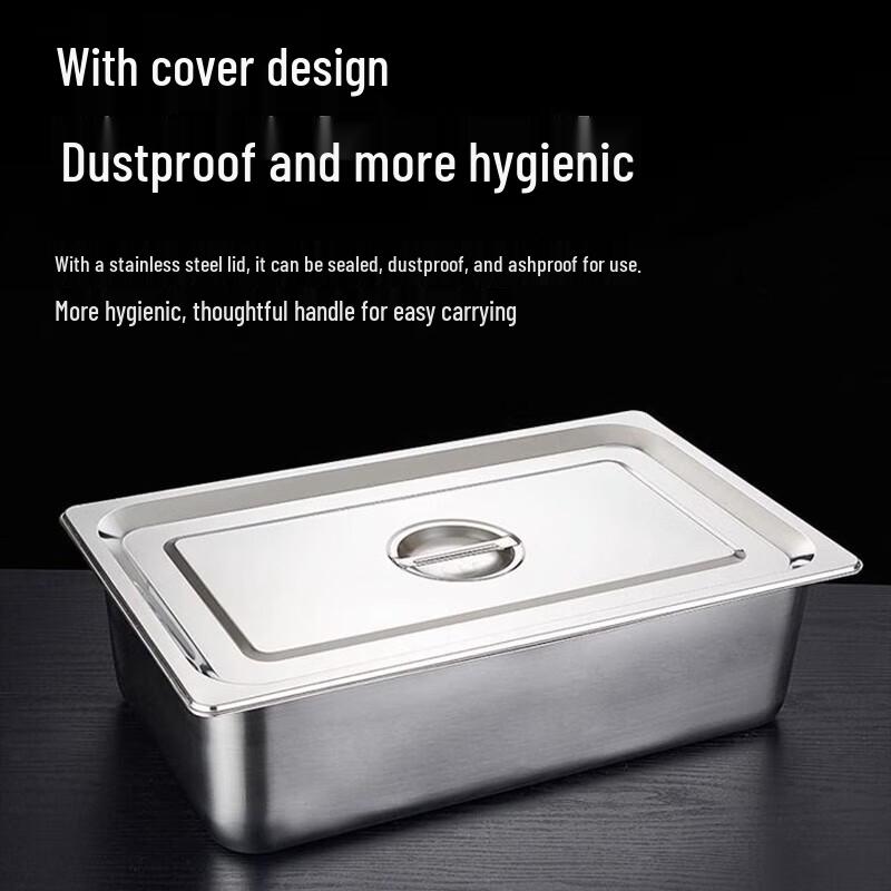COKRSUPE Thickened Gastronorm 1/1 Food Pan with Lid