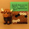 Button Ornament Making Set Animal Decoration Button Christmas Tree Craft Kit DIY Button Craft Kit for Xmas Hanging Decoration