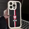 Phone Case for iPhone 17 Air 16E 15 16 Pro Max Poland Flag White Red Cover 14 Plus 13 12 Mini Soft Shell Silicone Fundas