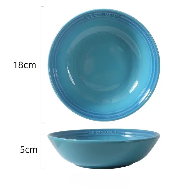 Bol de supă din porțelan de 18 cm, 1 pachet, farfurie ceramică, desert, salată, mâncare, tavă de servire pentru bucătărie, tavă colorată adâncă