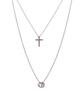 Xpier 3-Ring Cross 2-Strand Chain Surgical Necklace X-Ne2G005