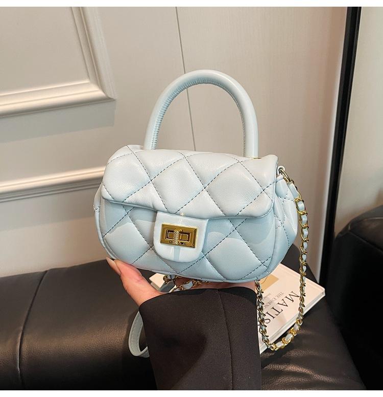 Rhombus Chain Bag Women's New Summer Niche Design Messenger Bag Portable Small Square Bag
