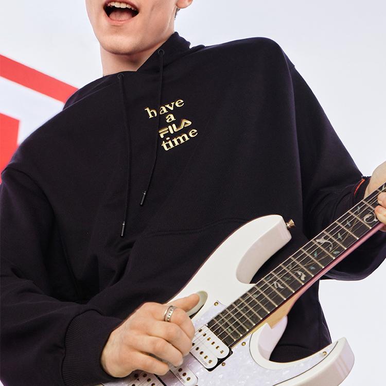 New FILA Co branded Year Of The Tiger Collection Sweatshirts Unisex Jet Black F11U219201F-BK