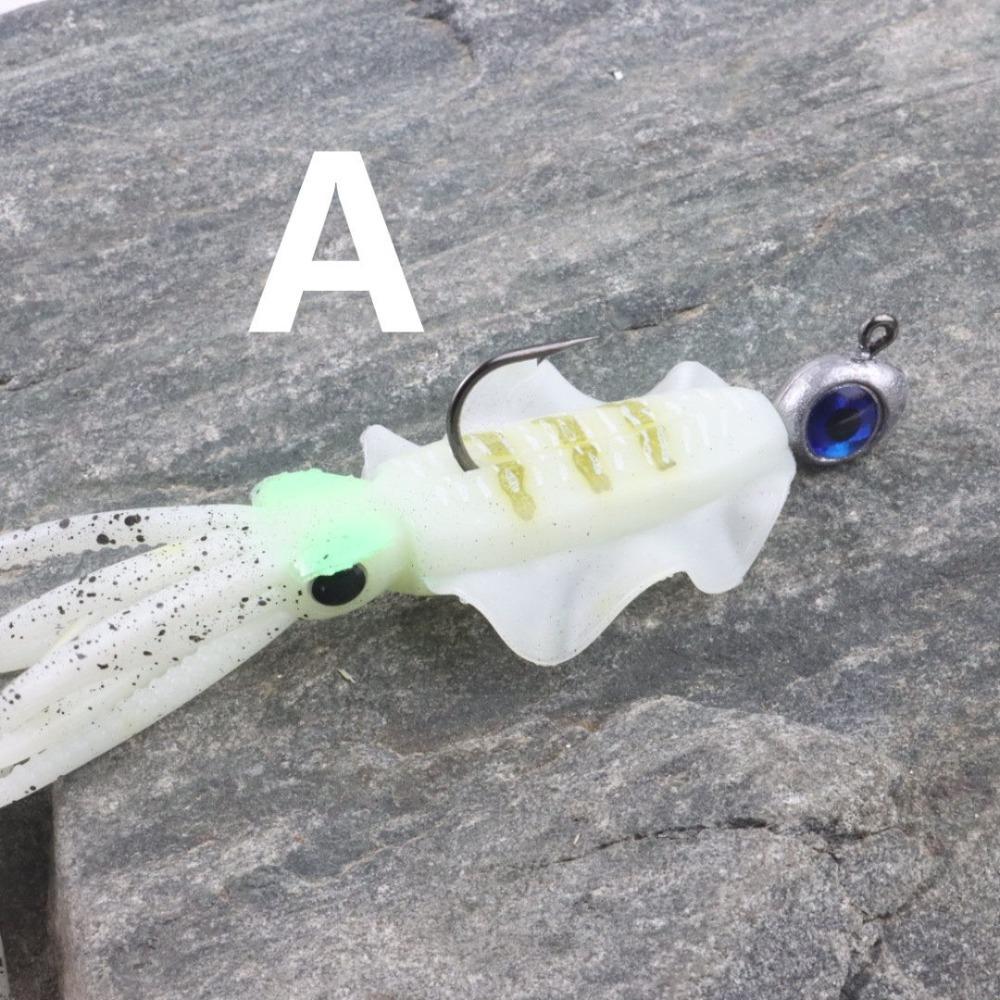 

Мягкие резиновые рыболовные приманки Юбки кальмара Светящиеся Светящиеся Приманки для троллинга осьминога Морская рыбалка A