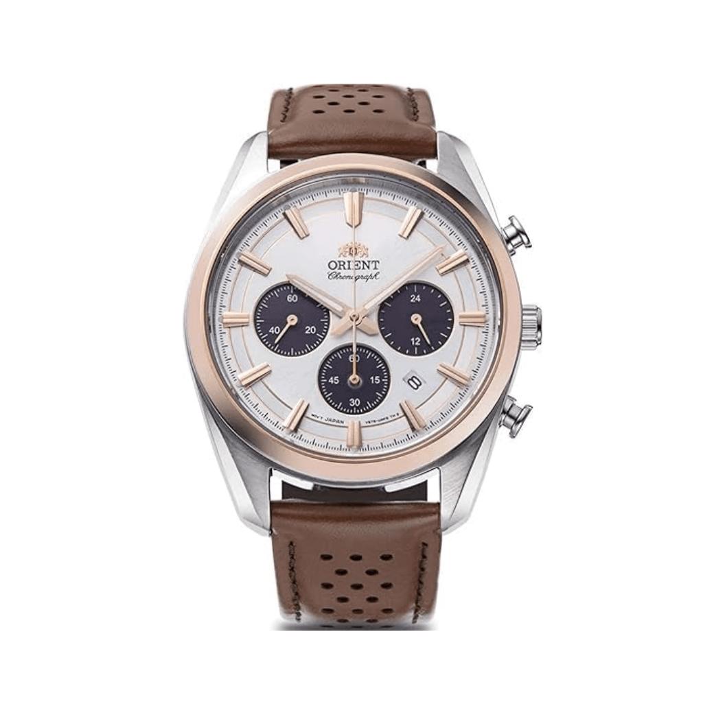 Orient White Men s Solar Watch RA-TX0306S10B коричневый