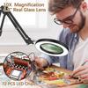 LED Magnifying Desk Lamp for Welding, Tattooing, Nail Care, and Eye Protection